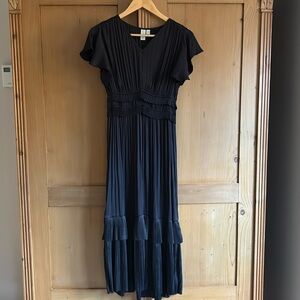 Joie black cap flutter sleeve midi dress black xsmall